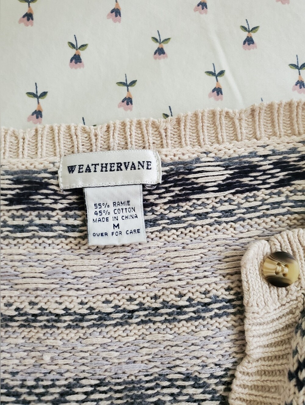 Vintage Weather vane Cardigan Scalloped Trim - Picture 3 of 6